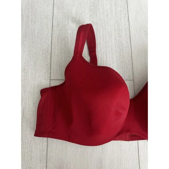 Cacique Lined‎ Bra Sz 46D Red - Picture 2 of 5